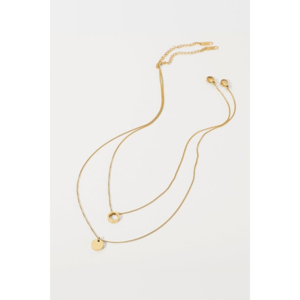 Circle Pendant Necklace Set